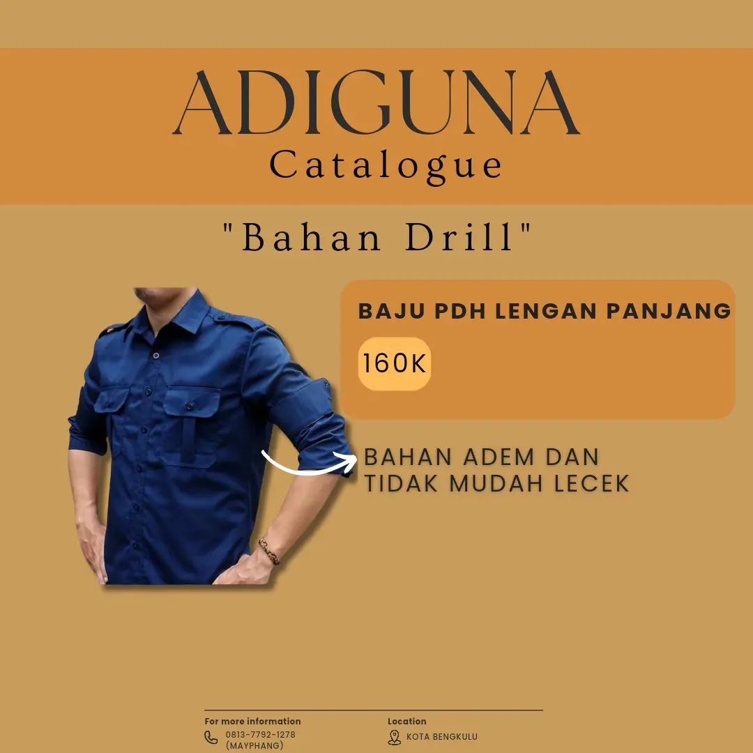 Baju PDH Lengan Panjang